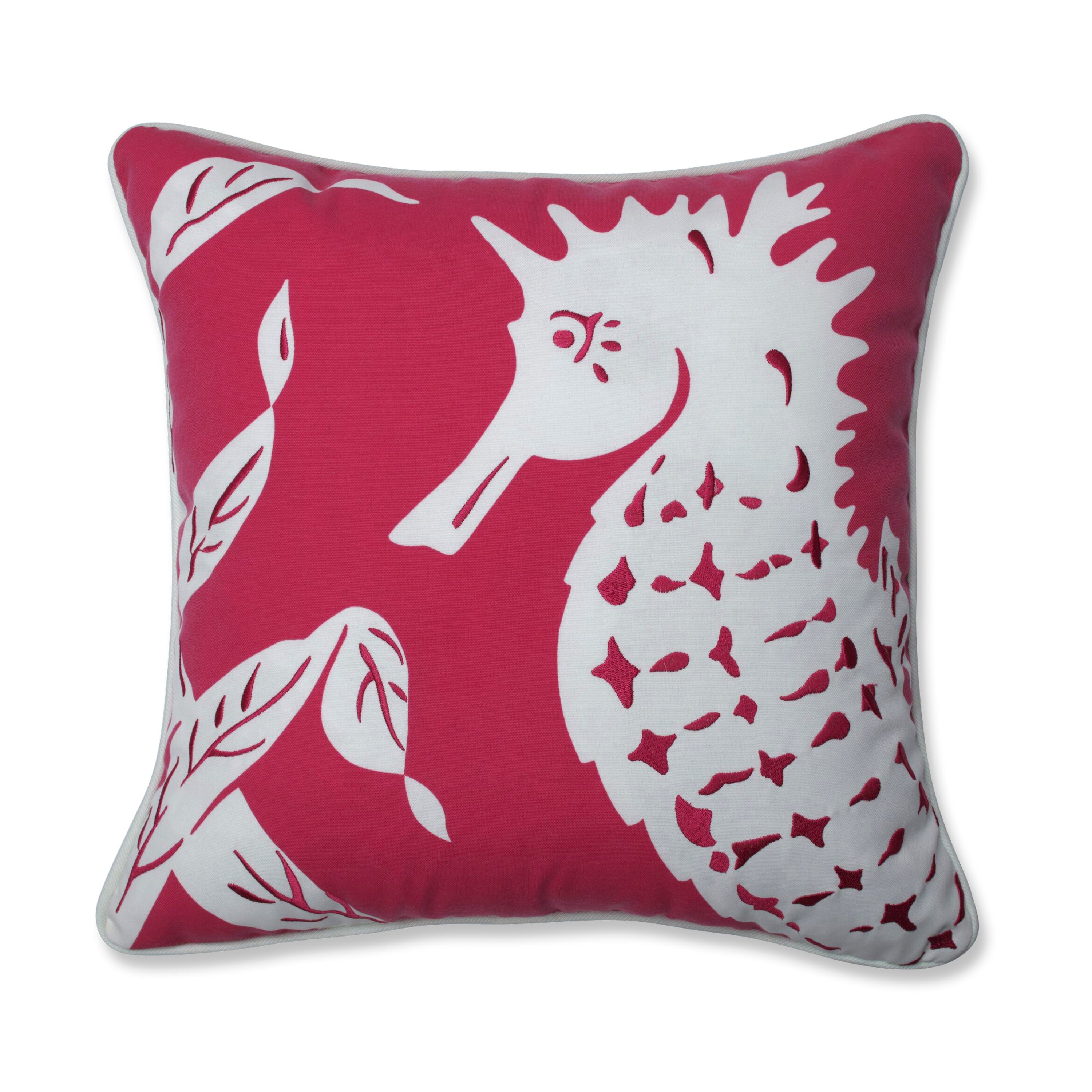 Sally Seahorse Throw Pillow