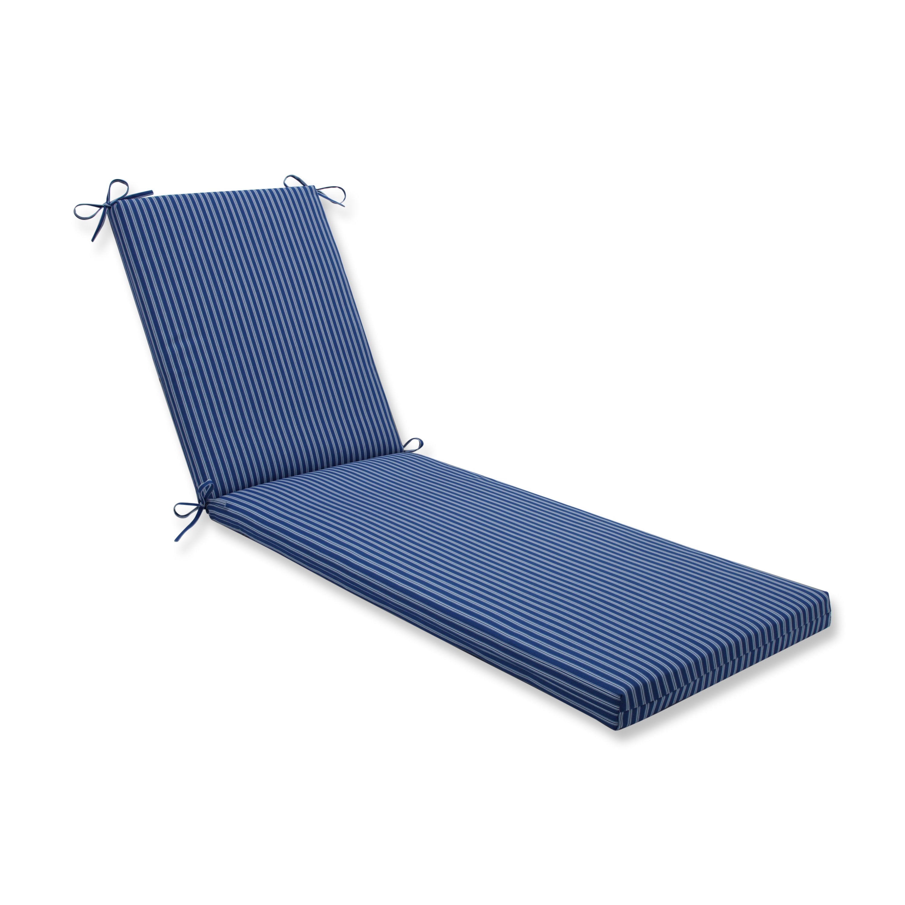 Resort Stripe Blue Chaise Lounge Cushion 80X23X3
