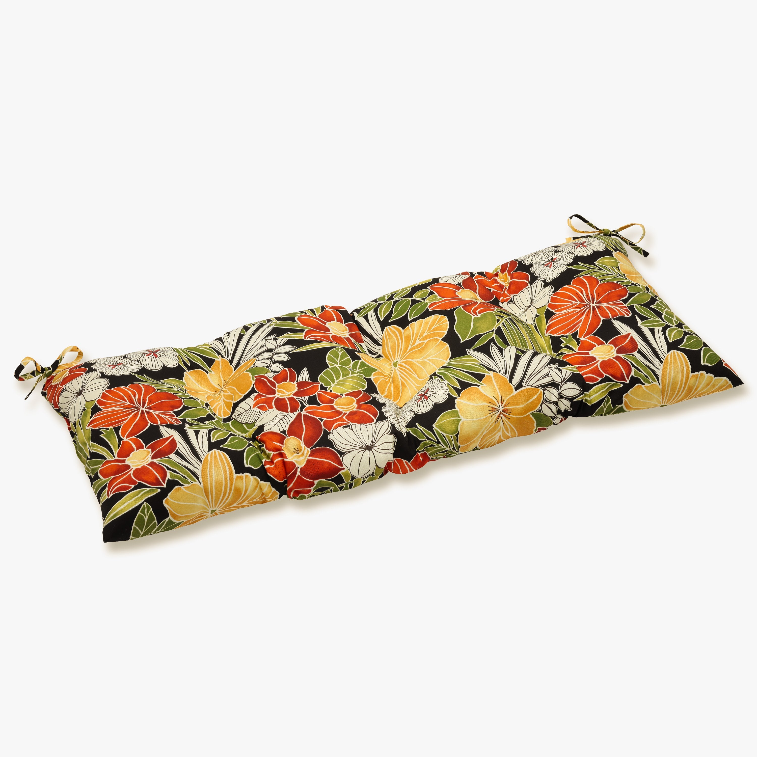 Outdoor/Indoor Clemens Noir Tufted Bench/Swing Cushion