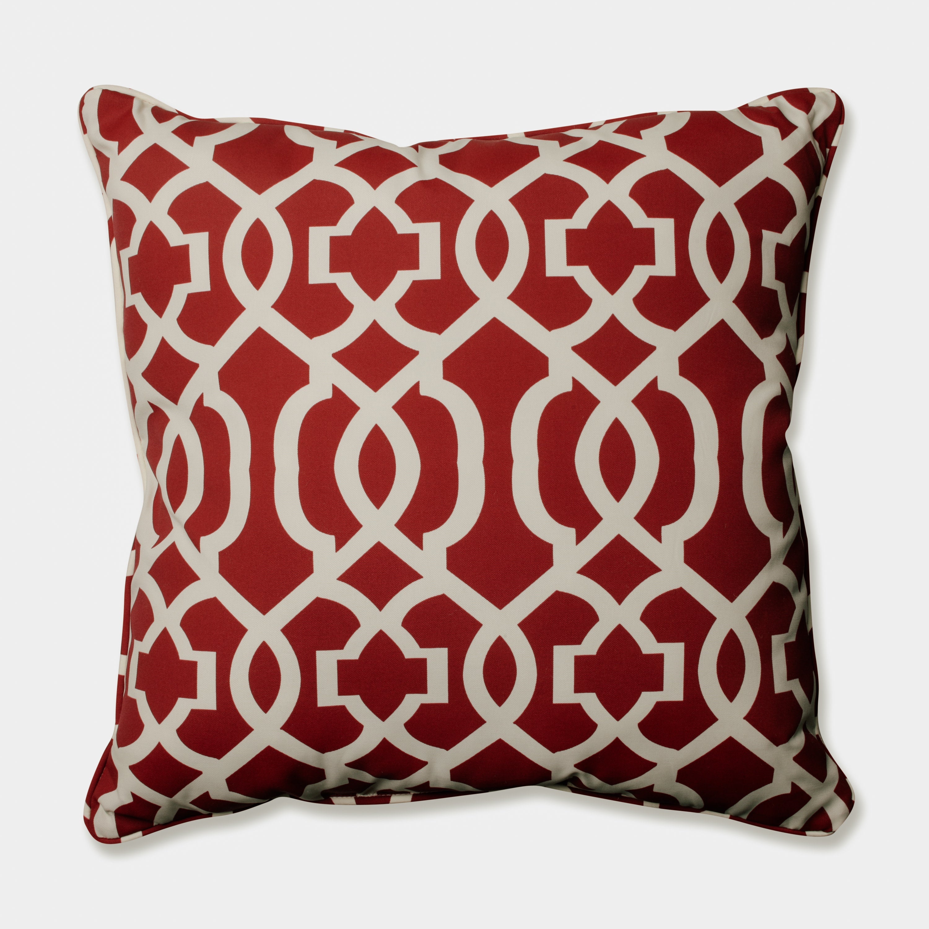 Outdoor/Indoor New Geo Red 25-inch Floor Pillow