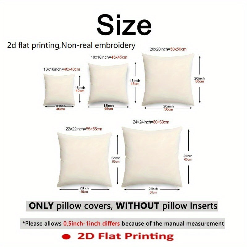 4pcs Vintage Daisy Decorative Pillow Covers - Double-Sided 2D Printed Soft Plush Cushion Covers with Zipper Closure, Machine Washable, Multiple Sizes for Living Room, Bedroom, Sofa, Pillow Covers for Living Room, Bedroom Accessories, Retro Floral Design,