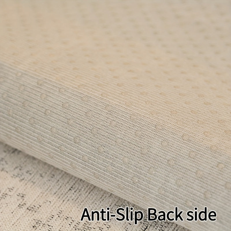 1pc Light Luxury Sofa Couch Cover Pet Favorite, Geometric Embroidery Sofa Slipcover, Four Seasons Universal Anti Slip Sofa Cover, Furniture Protection Cover, Suitable for Bedroom, Office, Living Room Decoration