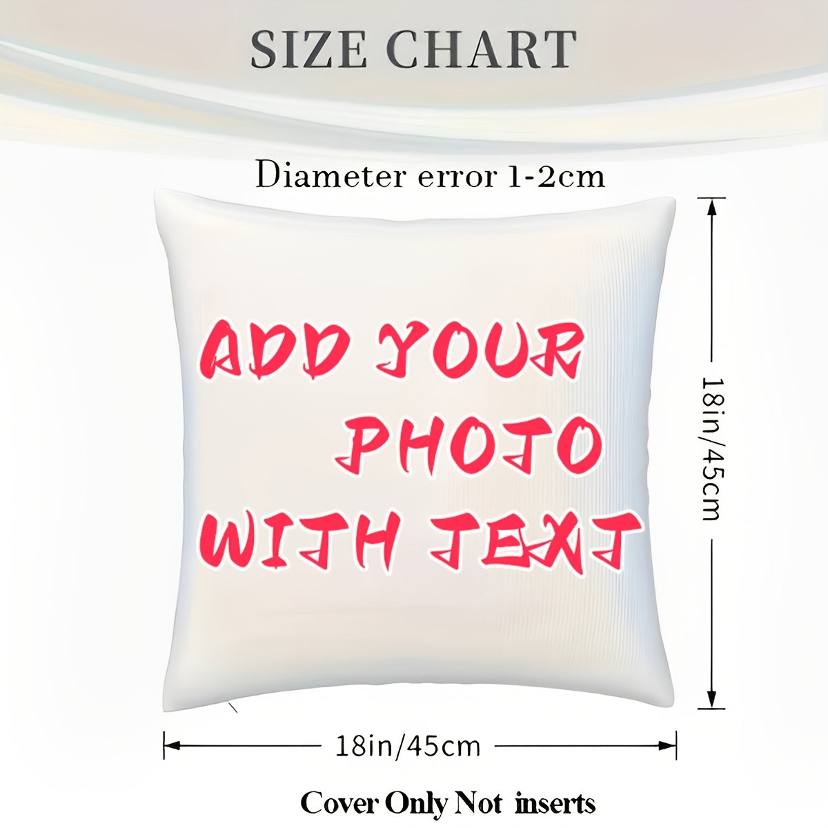 1pc Custom Photo & Text Pillowcase - Double-Sided Printing, Soft Short Plush Polyester, Large Square Size, Zipper Closure, Machine Washable - Personalized Home Decor Gift for Parents, Anniversary, Valentine's Day, Christmas