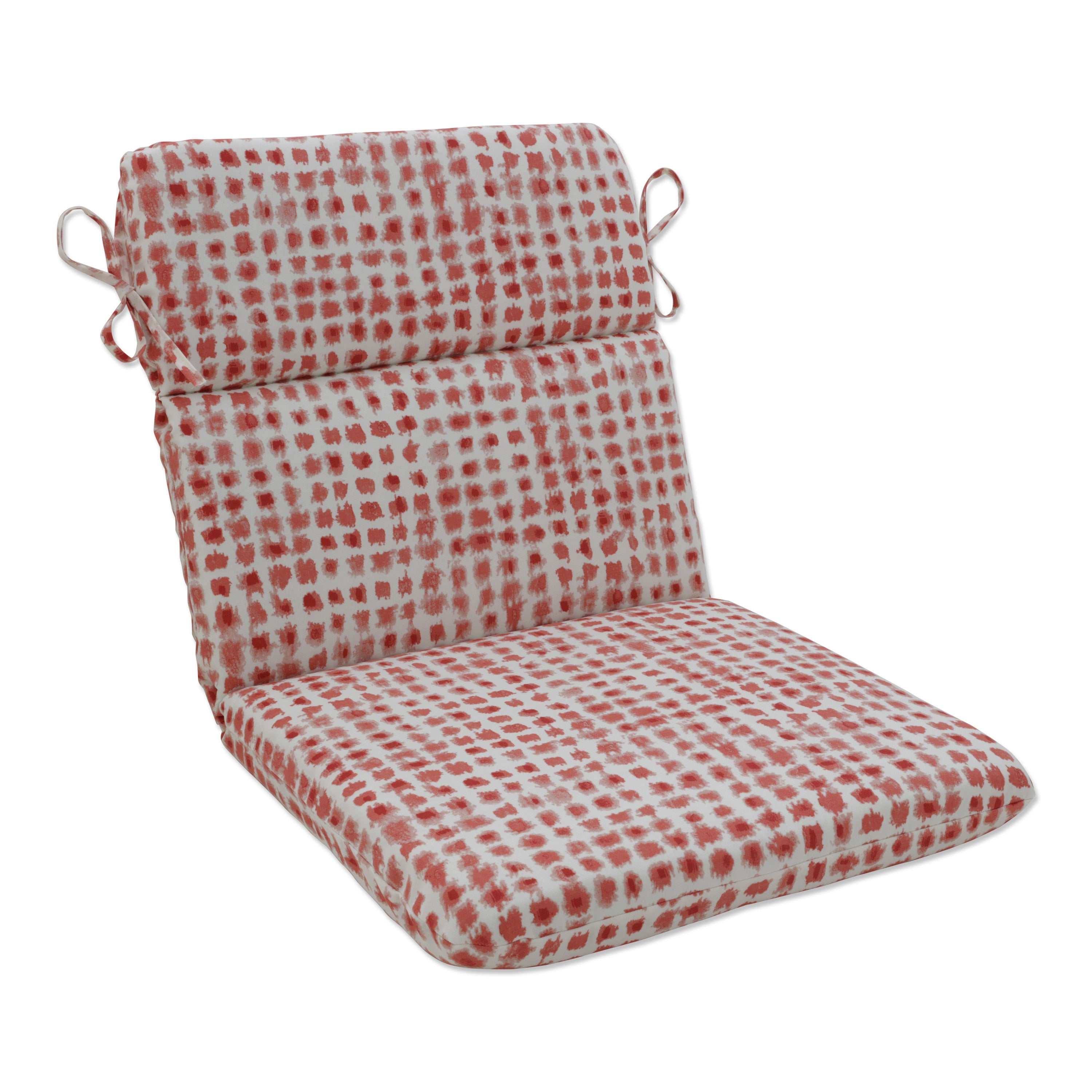 Alauda Coral Isle Red Rounded Corners Chair Cushion