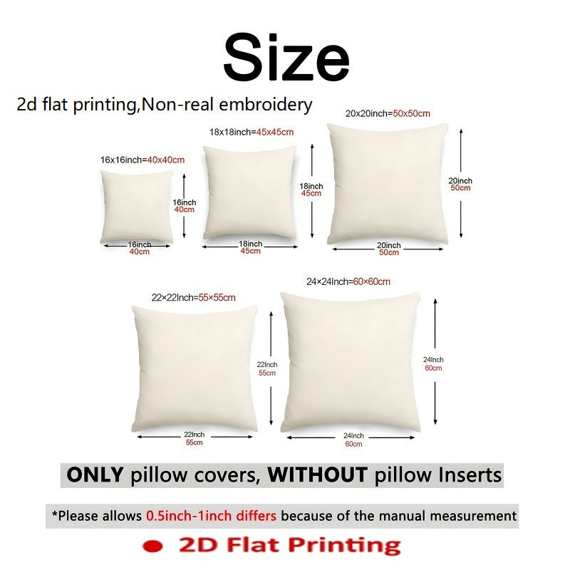 4pcs Double-Sided Printed Retro Floral Pillow Covers - Soft Short Plush with Zipper Closure, Machine Washable, Multiple Sizes for Living Room, Bedroom, Sofa Decor, Bedroom Accessories, Vibrant Home Accents, Durable Fabric Covers, 2D Flat
