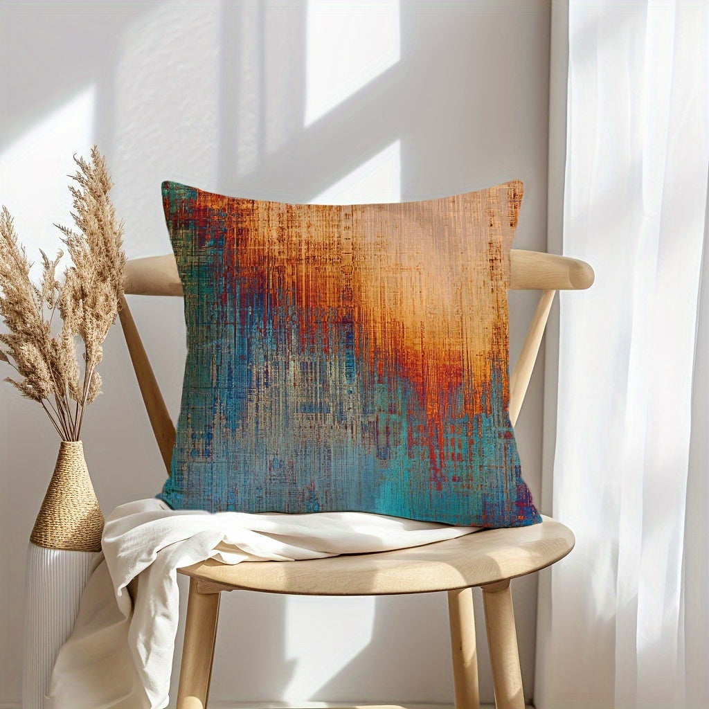 Set Of 4 Double-Sided Print Vintage Abstract Pillowcases Messy Rust Painting Decorative Pillow Covers Home Decor For Couch Sofa Living Room Bedroom
