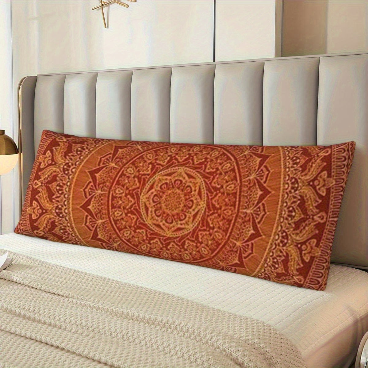 1pc Antique Mandala Spice Pillow Cover, 20x54 Inch - Double-Sided Print, Soft Polyester Fabric, Zipper Closure, Machine Washable - Ideal for Sofa, Living Room, Bedroom Decor, Bedroom Decor|Mandala Pattern|Zippered Pillowcase, Decorative Pillows
