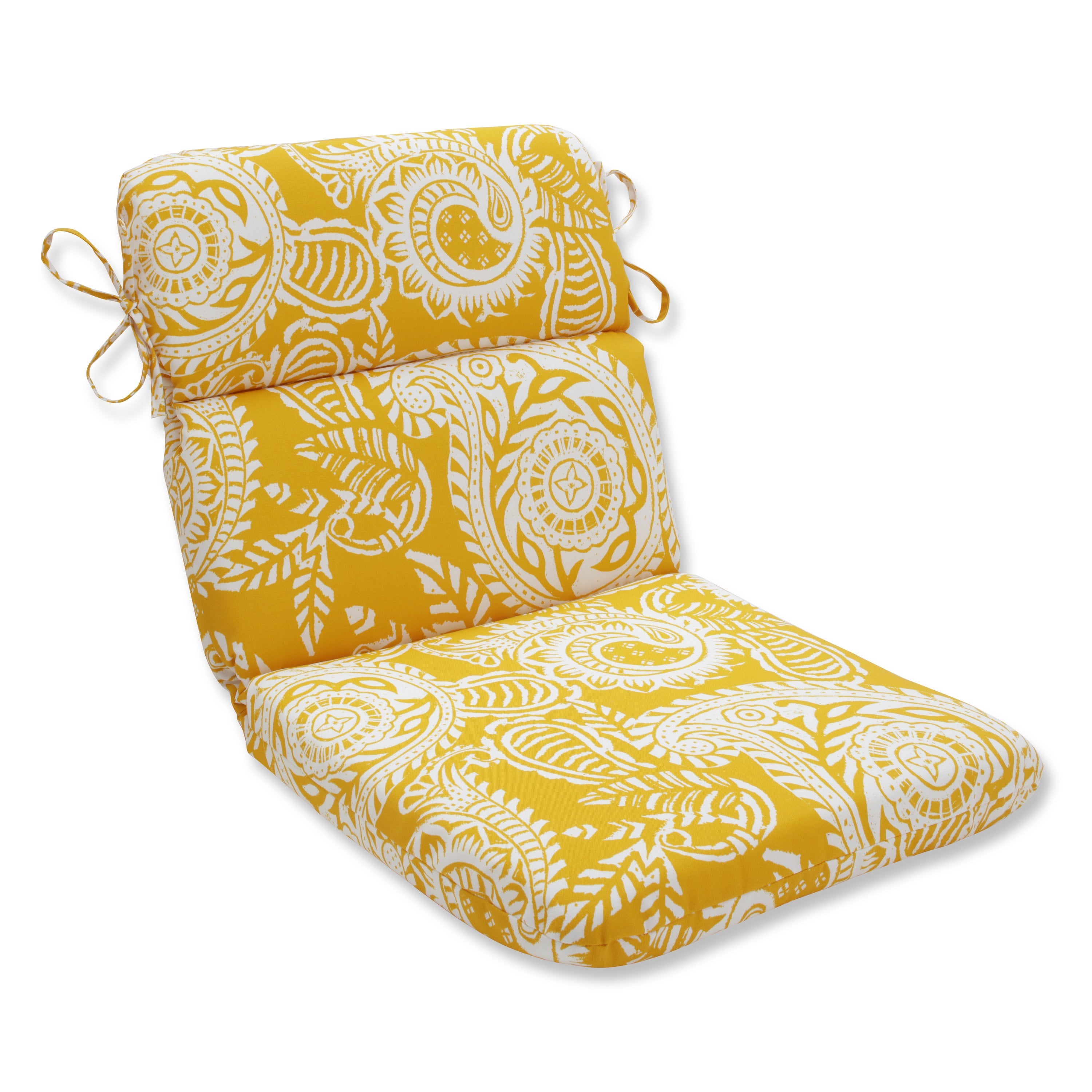 Addie Egg Yolk Rounded Corners Chair Cushion