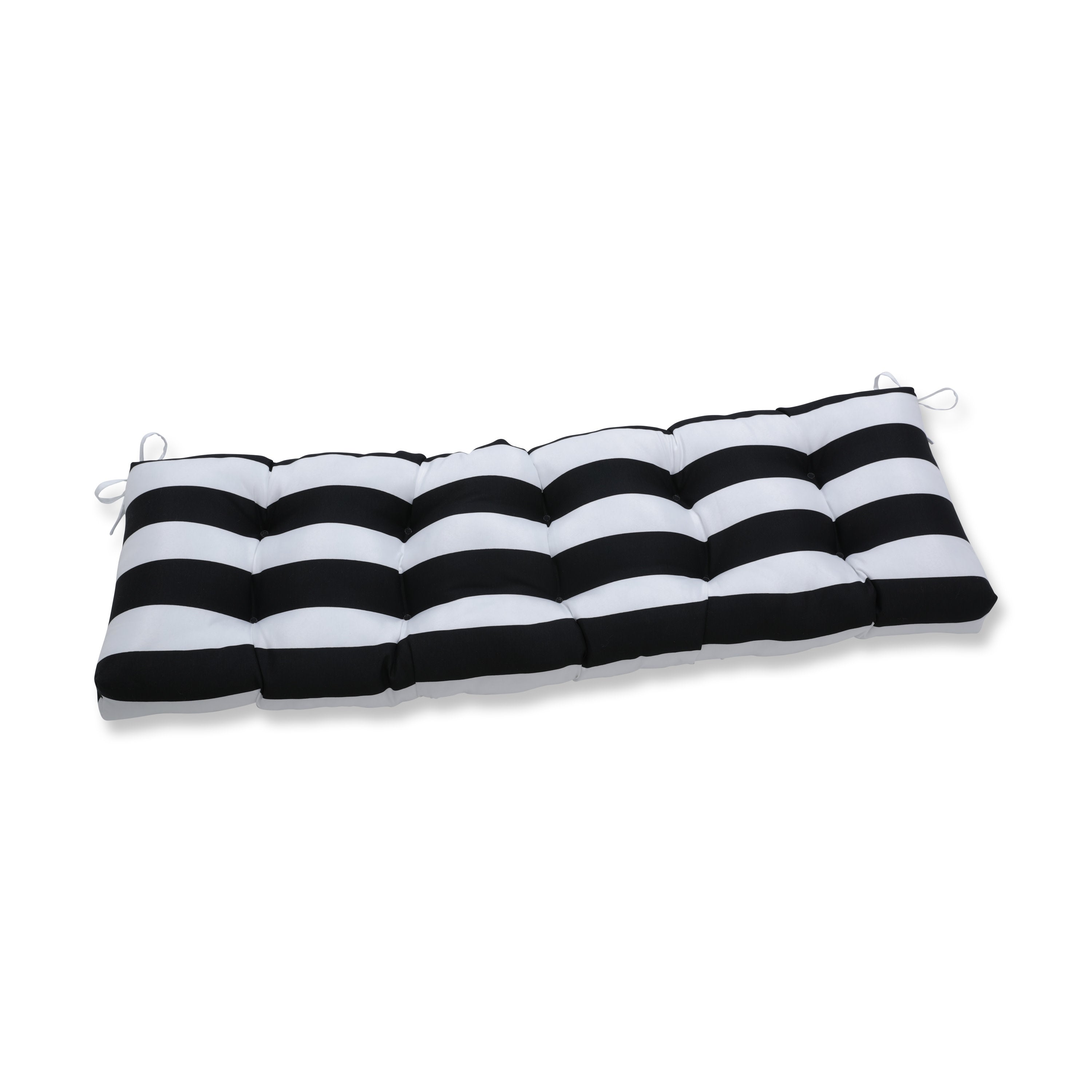 Cabana Stripe Black 60" Blown Bench
