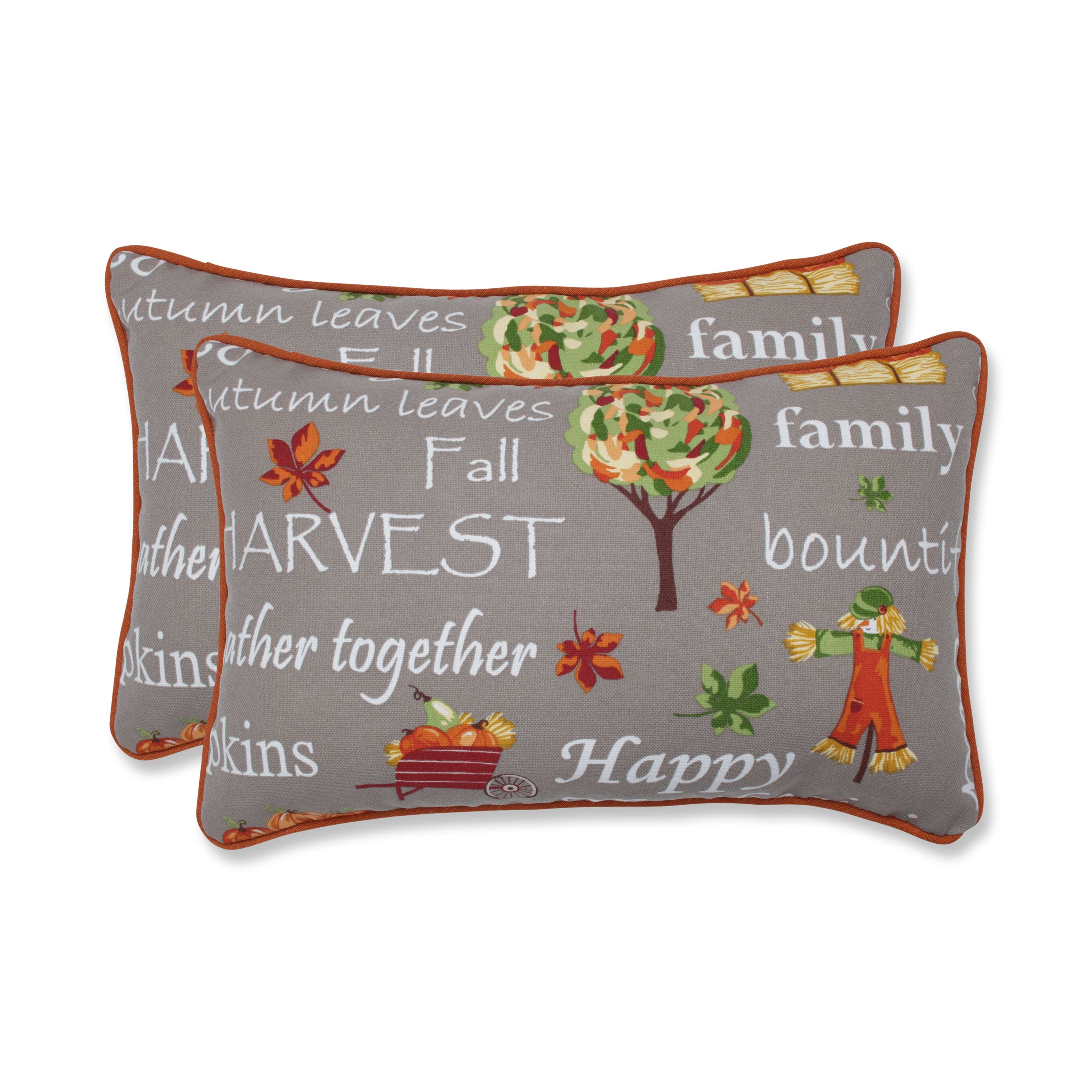 Autumn Harvest Haystack Rectangular Throw Pillow (Set of 2)
