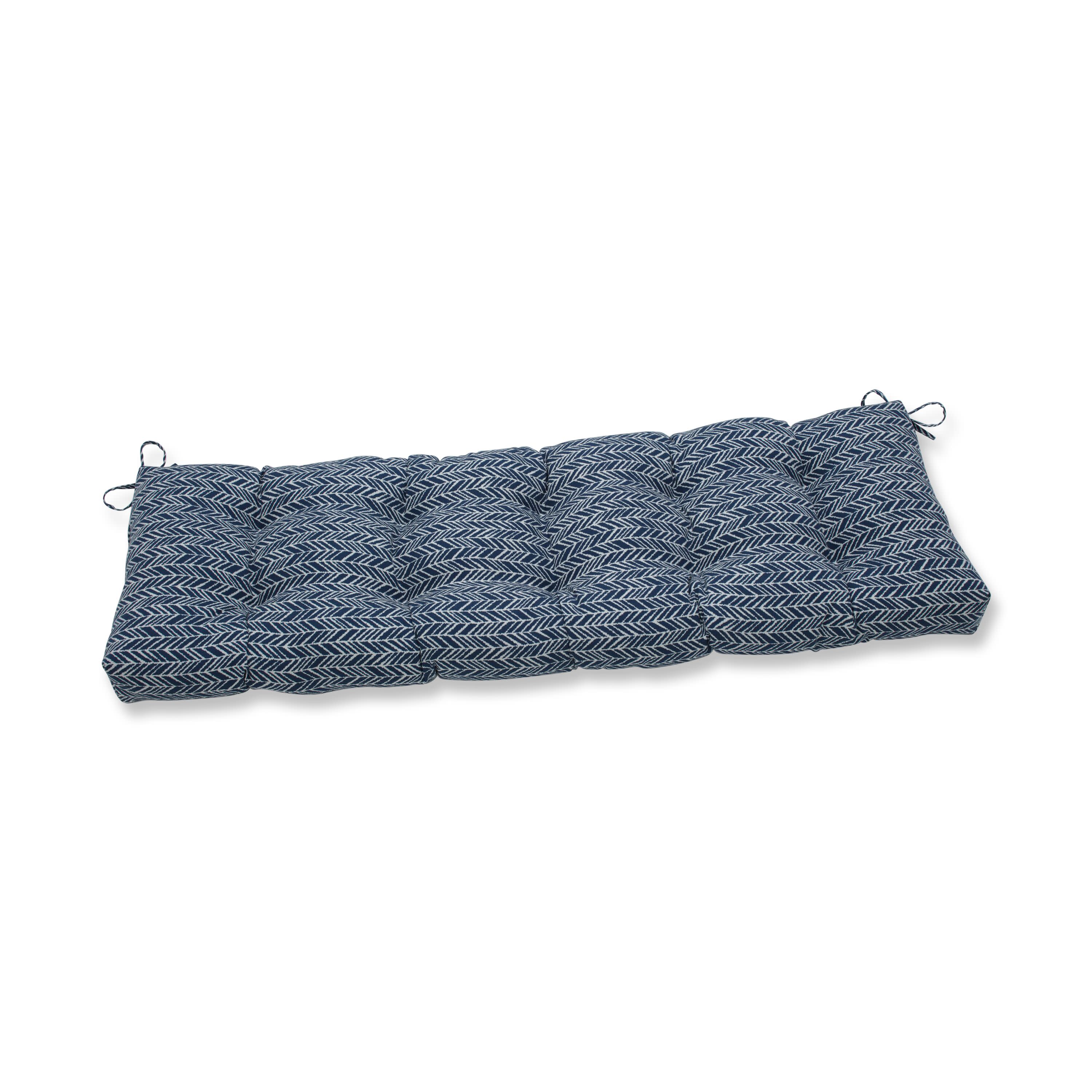 Herringbone Ink Blue 56" Blown Bench