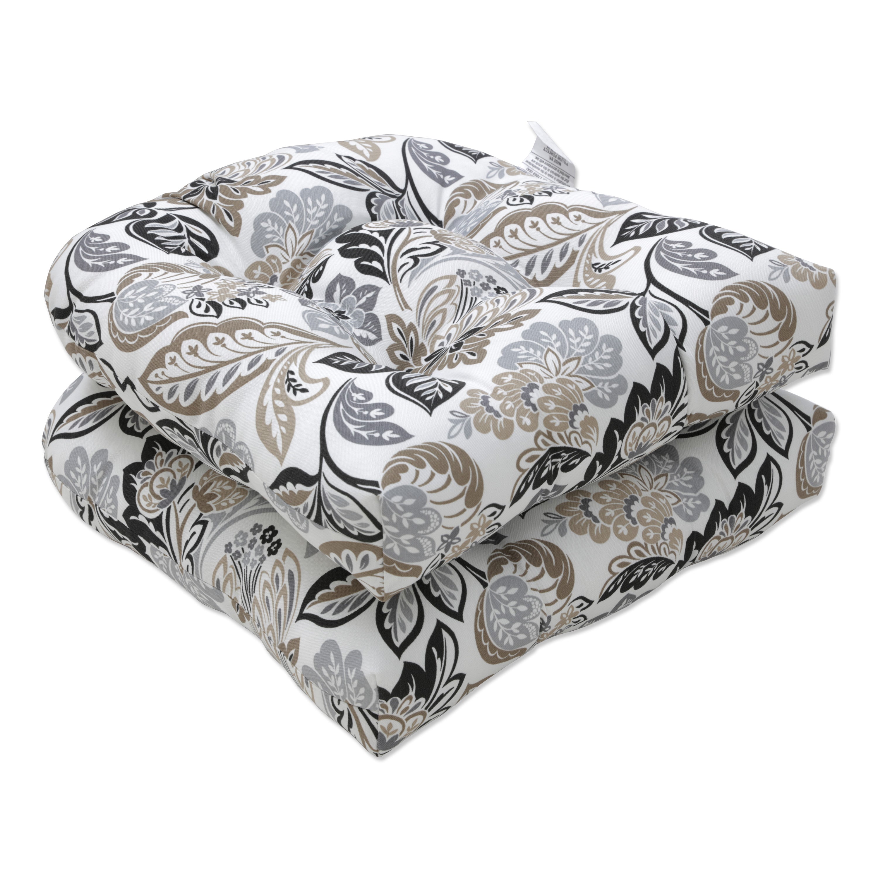 Dailey Pewter Wicker Seat Cushion (Set Of 2)