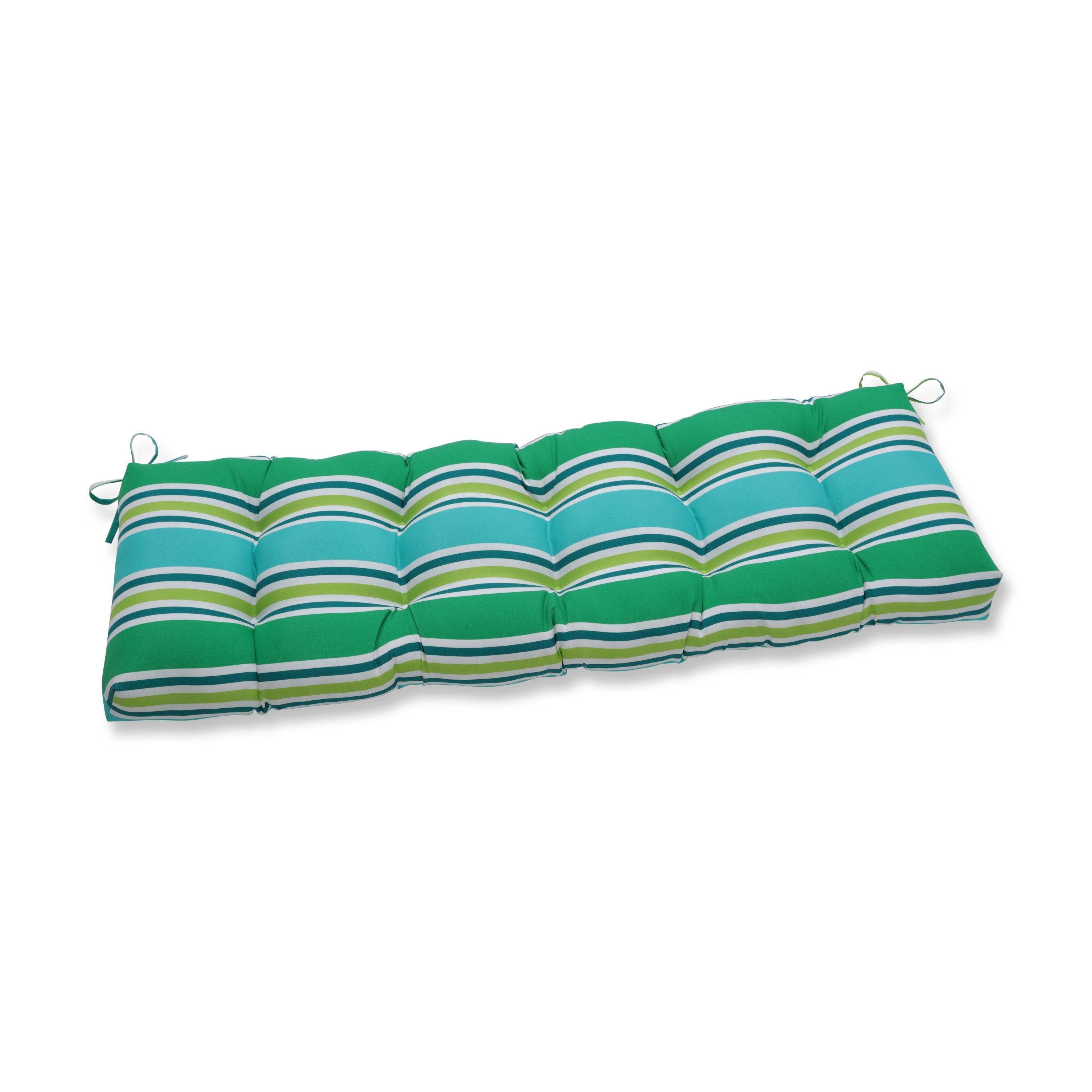 Aruba Stripe TurquoiseGreen 56" Blown Bench