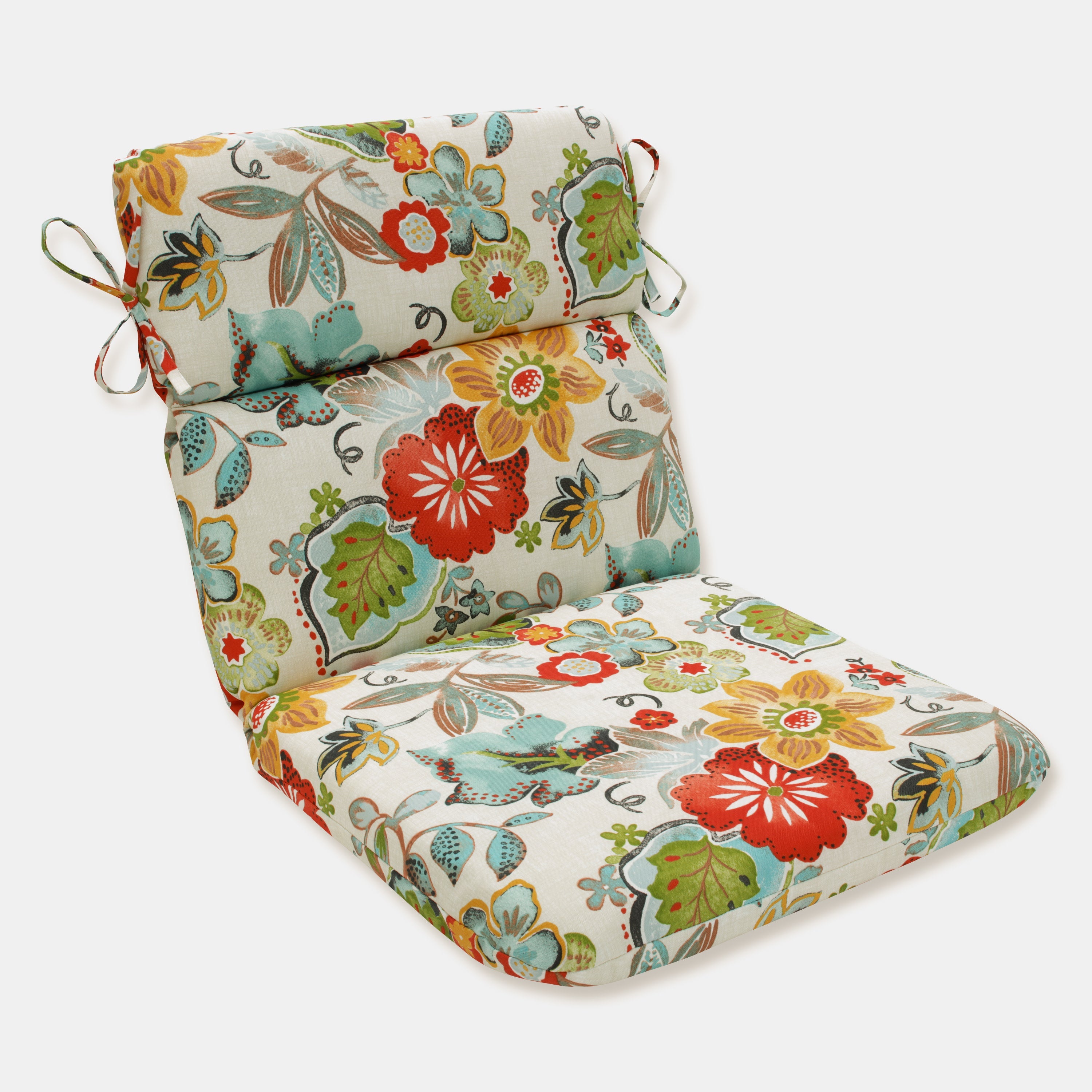 Outdoor/Indoor Alatriste Ivory Rounded Corners Chair Cushion