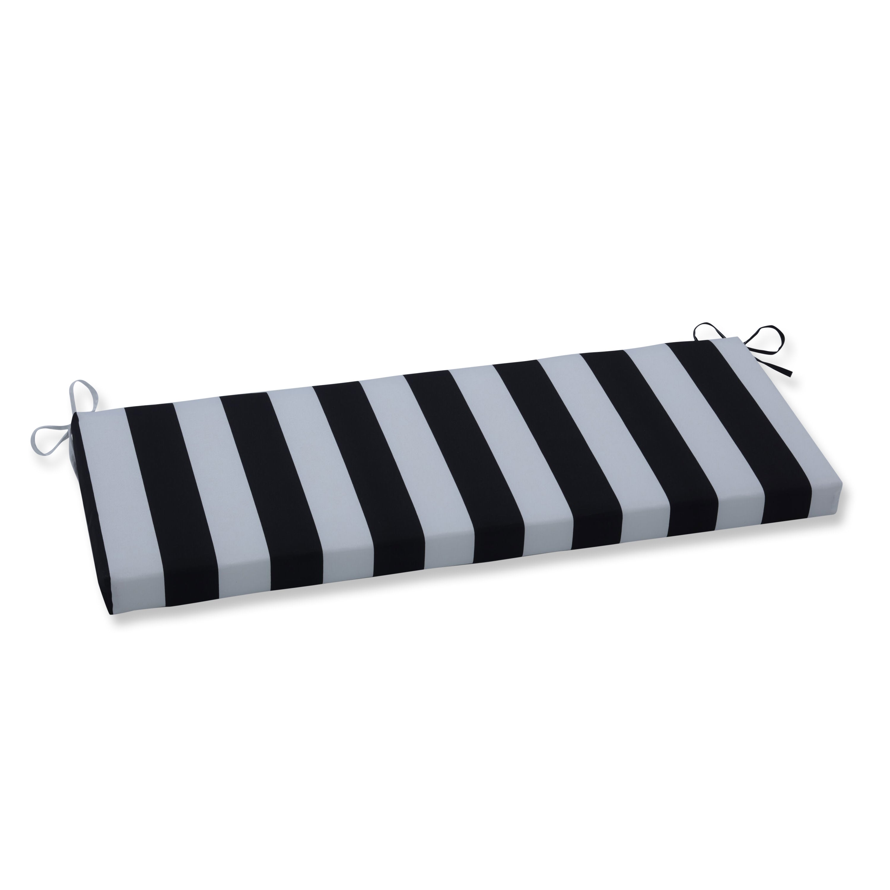 Cabana Stripe Black Bench Cushion