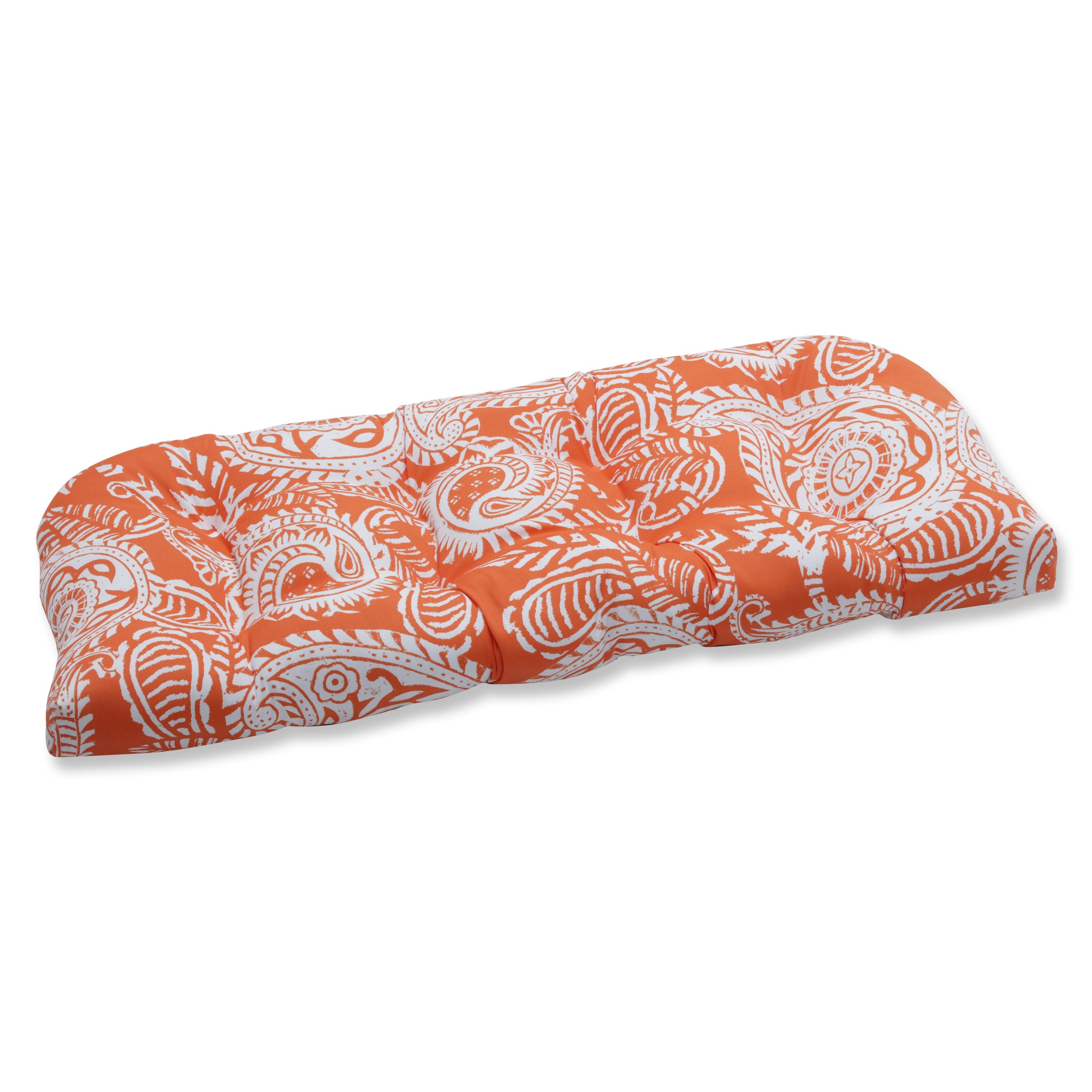 Addie Terra Cotta Wicker Loveseat Cushion