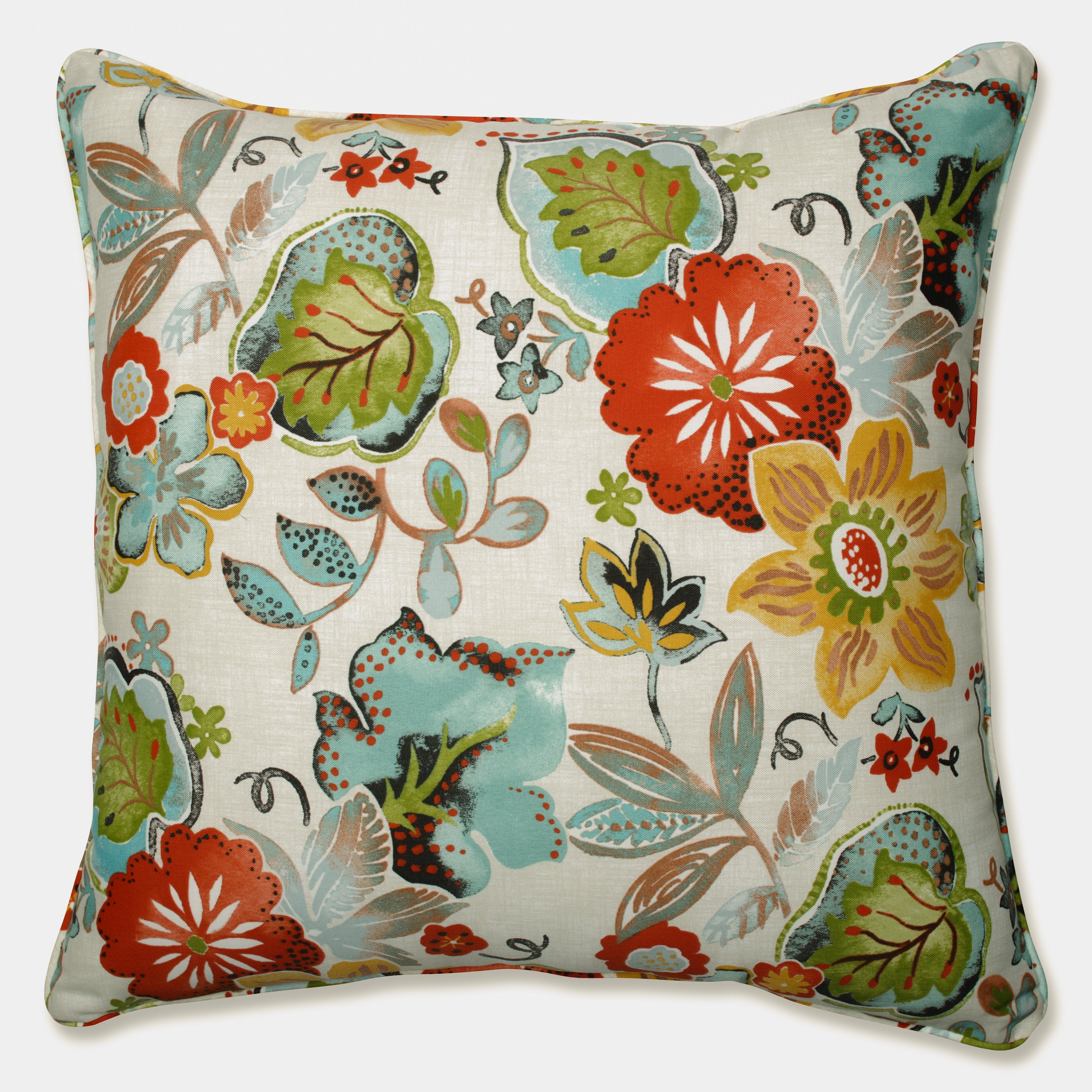Outdoor/Indoor Alatriste Ivory 25-inch Floor Pillow