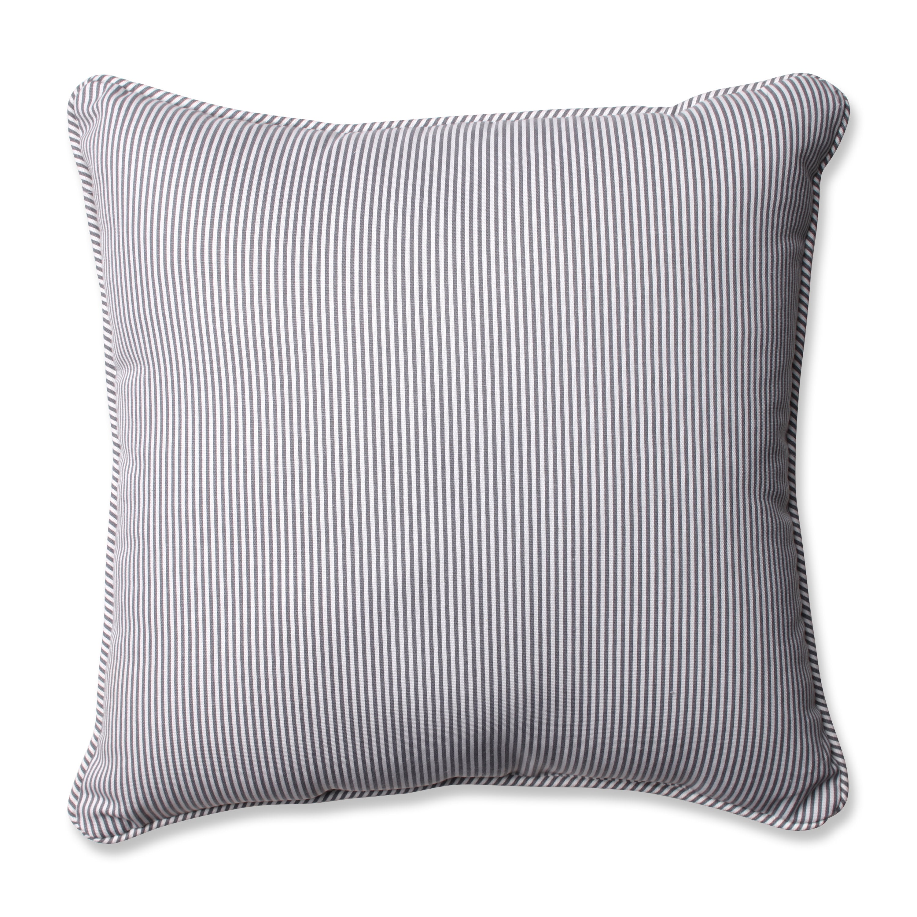 Indoor Oxford Charcoal 16.5-inch Throw Pillow