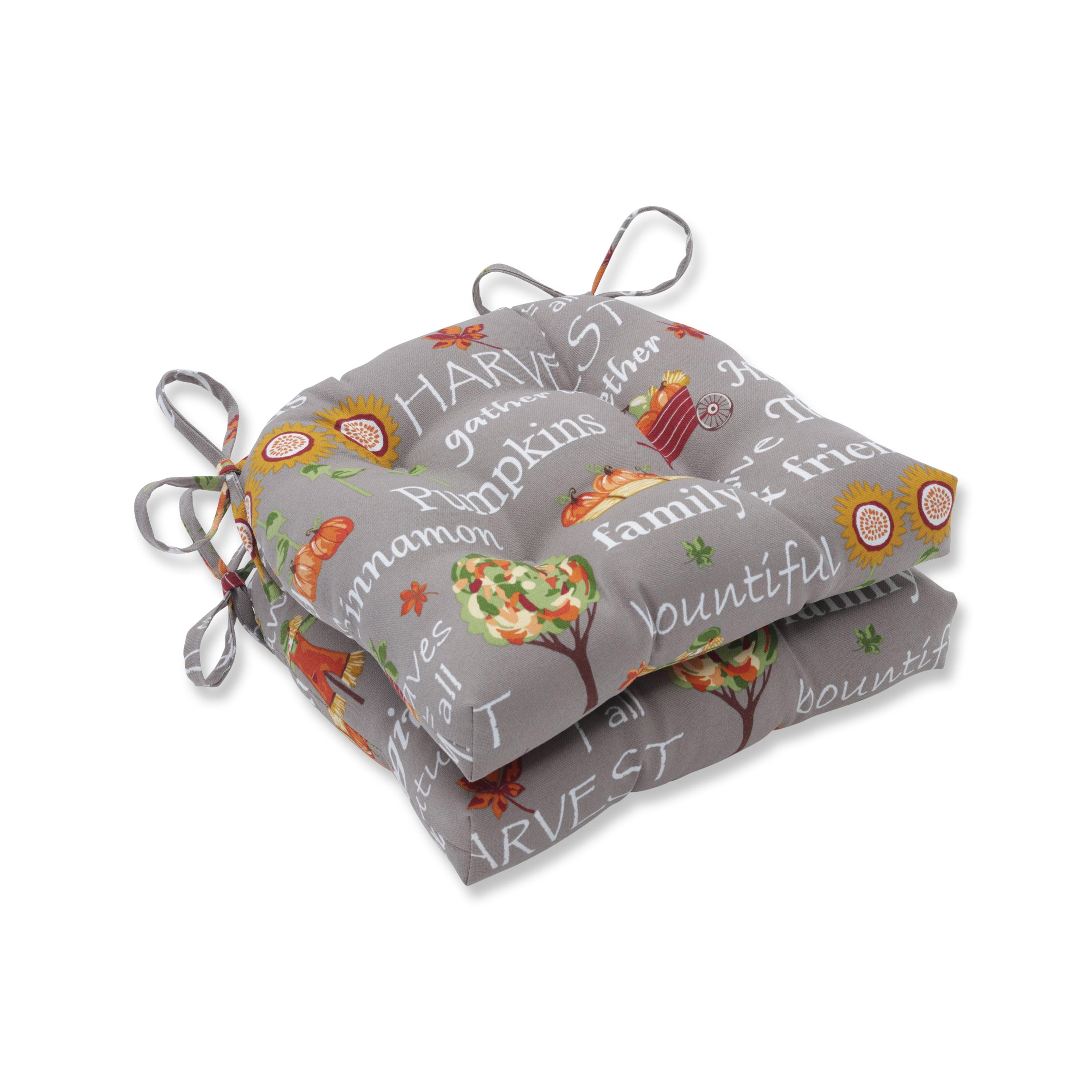 Autumn Harvest Haystack Reversible Chair Pad (Set of 2)